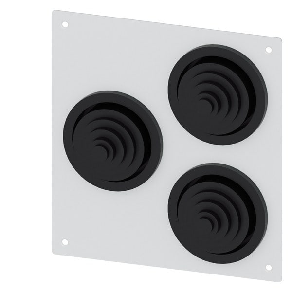 SIEMENS - Alpha 1250 DIN Flanschplatte mit 3 x Gummitülle 8HC6900 IP55