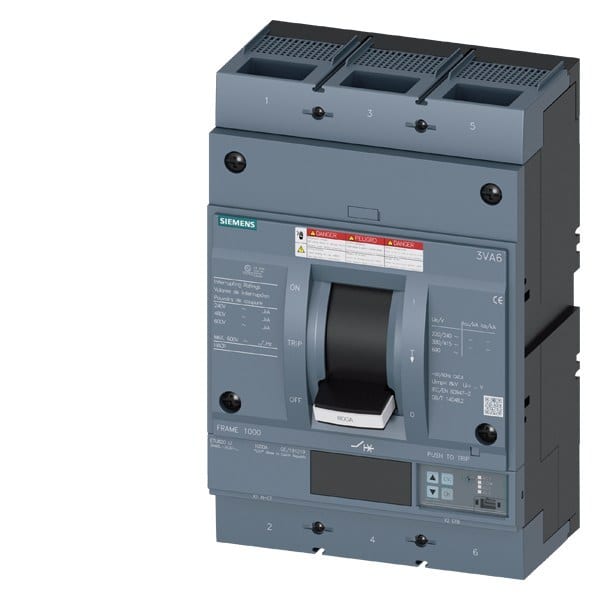 SIEMENS - Leistungsschalter, UL, Frame 800, 600 A, 3-polig, 100 kA, ETU8, LI, Schrauben...