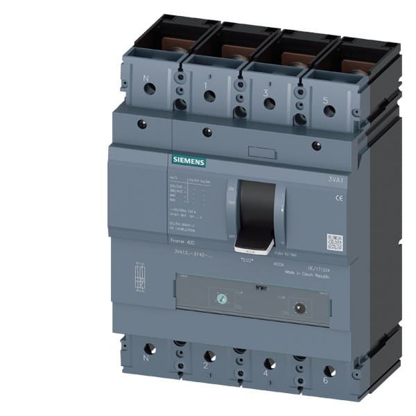 SIEMENS - Leistungsschalter, IEC, Frame 400, 320 A, 4-polig, 36 kA, TM, ATAM, Schrauben...