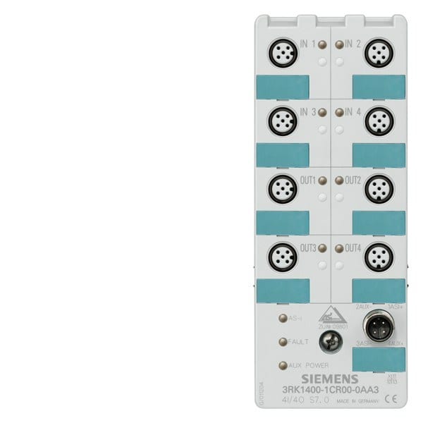 SIEMENS - AS-I Kompaktmodul IP68 Digital, 4E/4A, 4x1 Eing., max. 200mA
