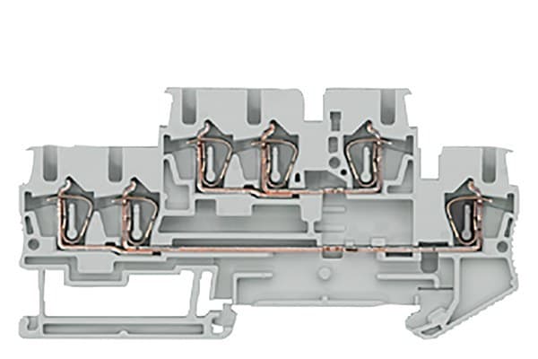 SIEMENS - Doppelstockklemme mit Zugfederanschluss, 3 Anschlussstellen