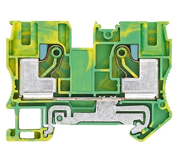 SIEMENS - PE-Klemme IPO-Technik, 6mm2 Breite 10,2mm, gelb-grün 2 Schlusspunkte