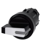 SIEMENS - Knebelschalter, kurz, beleuchtbar, 22 mm, rund, Kunststoff, weiß, I&gt-0&lt-I...