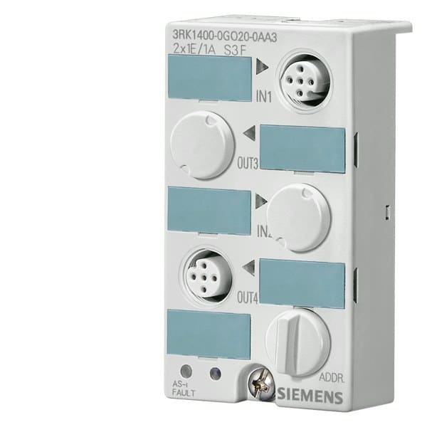 SIEMENS - AS-I Kompaktmodul K45, Digital, 2x 1E/1A, IP67, 2x1 Eing./Ausg. 2xM12-Buchse