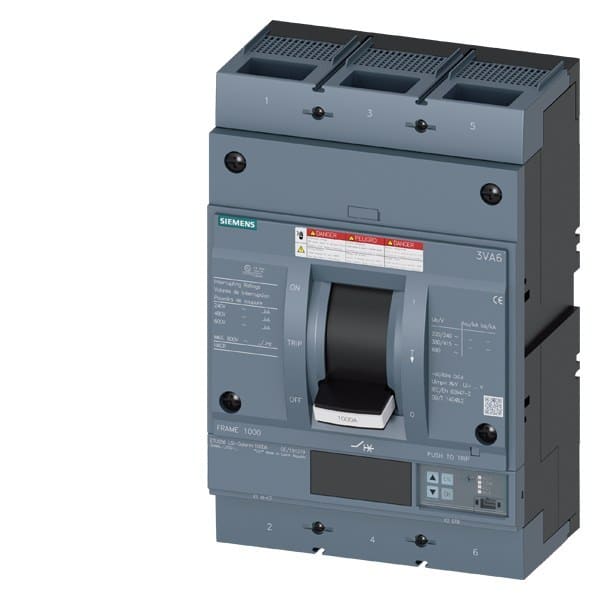 SIEMENS - Leistungsschalter, UL, Frame 1000, 1000 A, 3-polig, 65 kA, ETU5, LSI