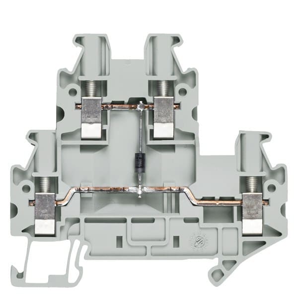 SIEMENS - Doppelstock-Diodenklemme mit Schraubanschluss Klemmengröße 2,5mm2 Klemmenbreite