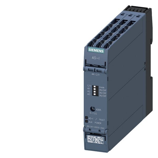 SIEMENS - AS-i SlimLine Compact Modul SC22.5, IP20, 4AI-C/V Schraubklemmen 4xAnalogeingang
