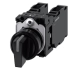 SIEMENS - Knebelschalter, beleuchtbar, 22mm, rund, Kunststoff, schwarz, 1S, 1S