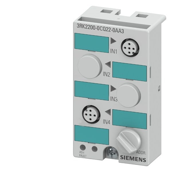 SIEMENS - AS-I Kompaktmodul K45, A/B-Slave, Digital, 2x2E, IP67, 2x2 Eing., max. 200mA