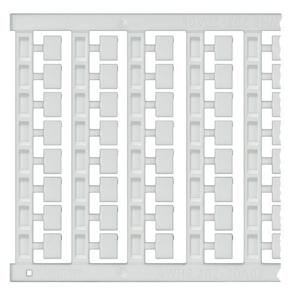 SIEMENS - Bezeichnungsschild, horizontal und vertikal, Klemmenbreite: 5 mm, H: 7 mm, weiß