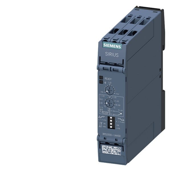 SIEMENS - Temperaturrelais, PT100, Thermoel. J, K, AC/DC 24-240 V, 1 W, Schraubanschluss