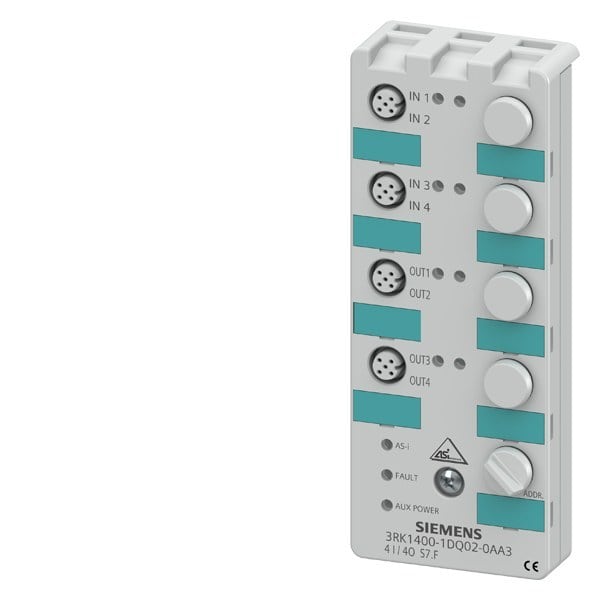 SIEMENS - AS-I Kompaktmodul K60, Digital, 4E/4A, IP67, 4x1 Eing., max. 200mA
