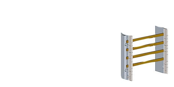 SIEMENS - ALPHA-ZS, Nachrüstsatz Sammelschiene 1-feldrig, 12x 5mm, 4-polig
