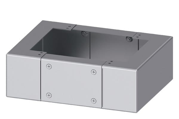 SIEMENS - ALPHA 630 Universal, Sockel, blaugrün Basic Blende abnehmbar, H=100, B=300