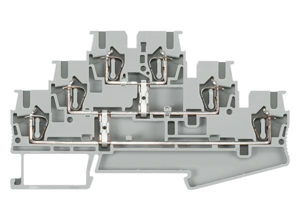 SIEMENS - Dreistockklemme 2,5 mm2- mit 1 Potential F R die 3L- grau- Breite 5,2mm
