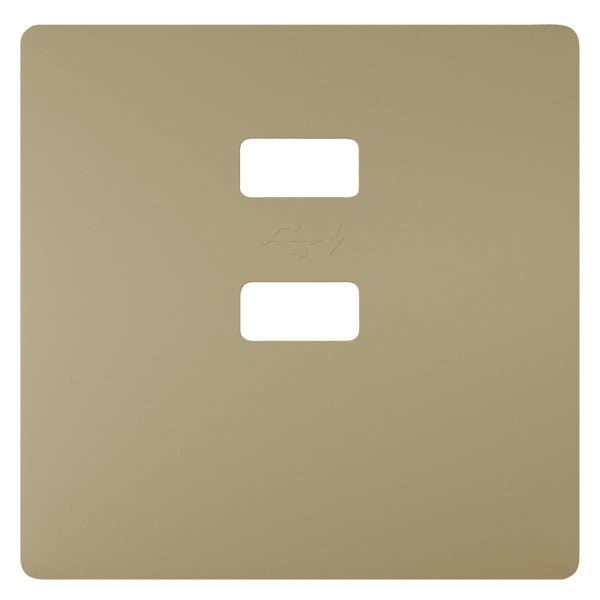SIEMENS - DELTA style Abdeckplatte für Doppel-USB-Ladegerät vertikal, gold