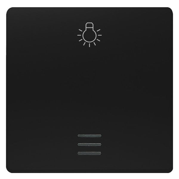 SIEMENS - DELTA i-system Wippe mit Fenster und Symbol Licht, soft schwarz