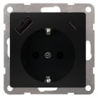 SIEMENS - DELTA i-system USB-SCHUKO-Steckdose 2 USB A+C max. 18 W, softschwarz