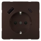 SIEMENS - DELTA style USB-SCHUKO-Steckdose 2 USB A+C Leistung: bis zu 18 W, schoko