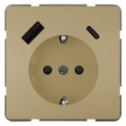 SIEMENS - DELTA style USB-SCHUKO-Steckdose 2 USB A+C Leistung: bis zu 18 W, gold