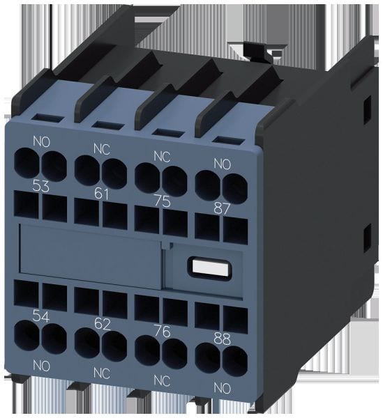 SIEMENS - Hilfsschalter 11U, frontseitig, 2S+2Ö, Strombahn 1S, 1Ö, 1Ö, 1S, Federzugansc...