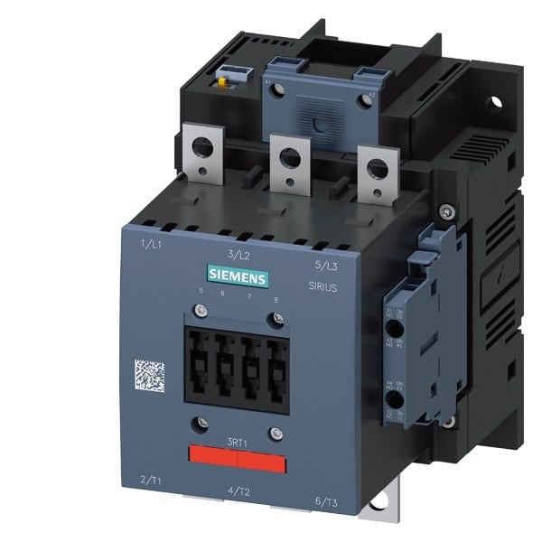 SIEMENS - Schütz,AC-3e,185A/90kW/400V,3-polig,AC/DC21-27,3V,PLC-IN optional,2S+2Ö,Ansch...