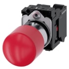 SIEMENS - Not-Halt-Pilzdrucktaster, 22 mm, rund, Metall, rot, 1Ö, Federzuganschluss