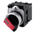 SIEMENS - Knebelschalter, beleuchtet, 22mm, rund, Metall, hochglanz, weiß, verrastend, ...