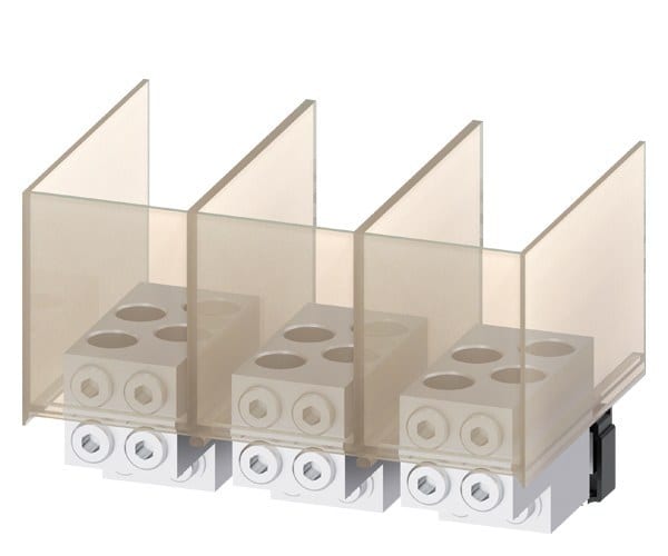 SIEMENS - Rundleiteranschlussklemme TC6.2 4x 1/0 - 500 kcmil Cu, für 4 Kabel, 3 Stück
