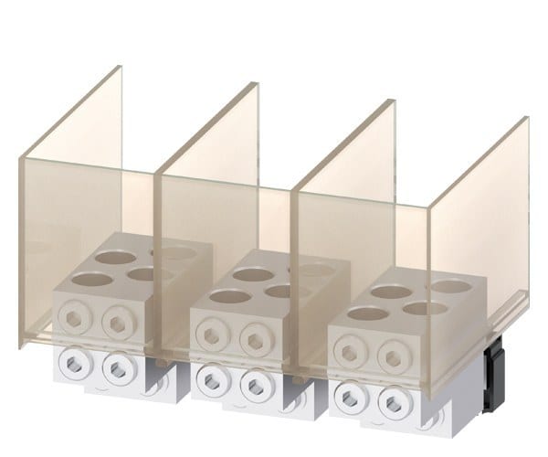 SIEMENS - Rundleiteranschlussklemme TA6.2 4x 1/0 - 500 kcmil für 4 Kabel, 3 Stück