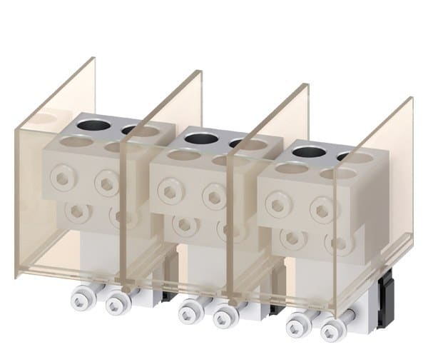 SIEMENS - Rundleiteranschlussklemme TA6.3 4x 1/0 - 500 kcmil für 4 Kabel, 3 Stück