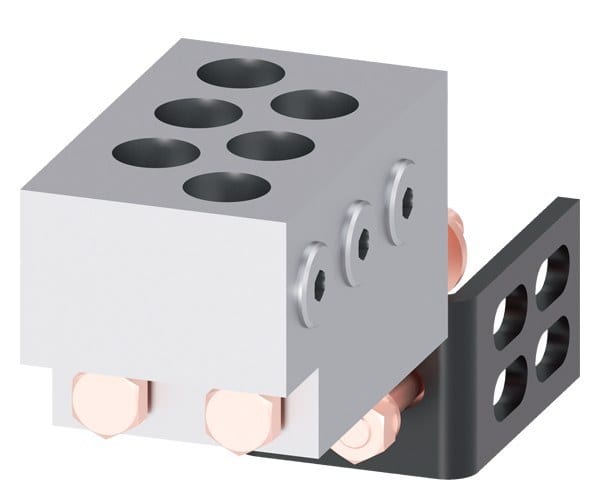 SIEMENS - Rundleiteranschlussklemme TA7.4 6x 300 - 600 kcmil für 6 Kabel, 1 Stück