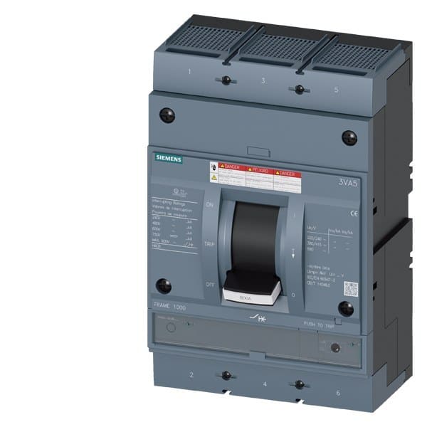 SIEMENS - Leistungsschalter, UL, Frame 800, 600 A, 3-polig, 65 kA, TM, FTAM, beidseitig...