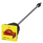 SIEMENS - Türkupplungsdrehantrieb, rot/gelb, 66x66 mm für Vierloch-Frontbefestigung 300...