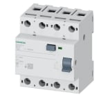 SIEMENS - FI-Schutzschalter, 4-polig, Typ A, In: 125 A, 500 mA, Un AC: 400 V