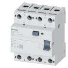 SIEMENS - FI-Schutzschalter, 4-polig, Typ A, In: 125 A, 300 mA, Un AC: 400 V kurzzeitverz.