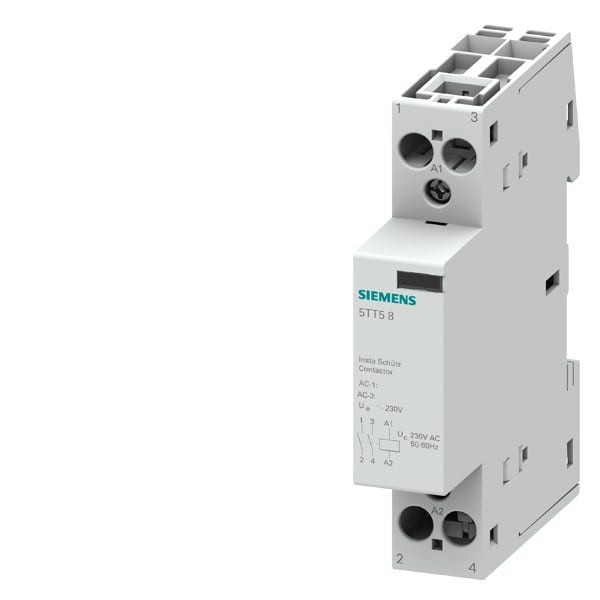 SIEMENS - Insta-Schütz mit 2 Schließern, Kontakt für AC 230V, 400V 25A Ansteuerung AC 230V