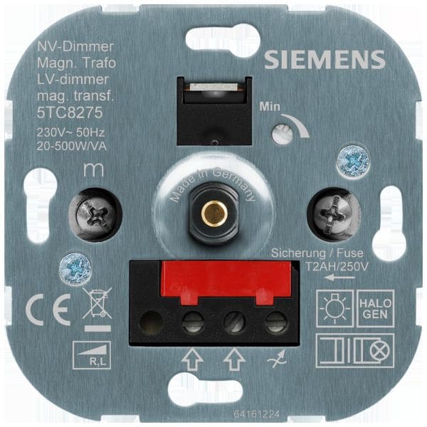 SIEMENS - Drehdimmer mit 2-Wege- Schalter für Glühlampen und Halogenlampen
