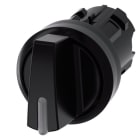SIEMENS - Knebelschalter beleuchtbar, 22mm, rund, Kunststoff, schwarz, Knebel kurz