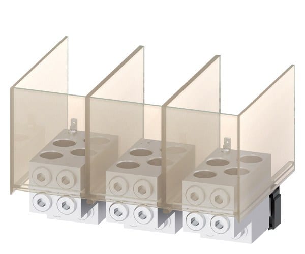 SIEMENS - Rundleiteranschlussklemme TA6.2 4x 1/0 - 500 kcmil für 4 Kabel, 3 Stück