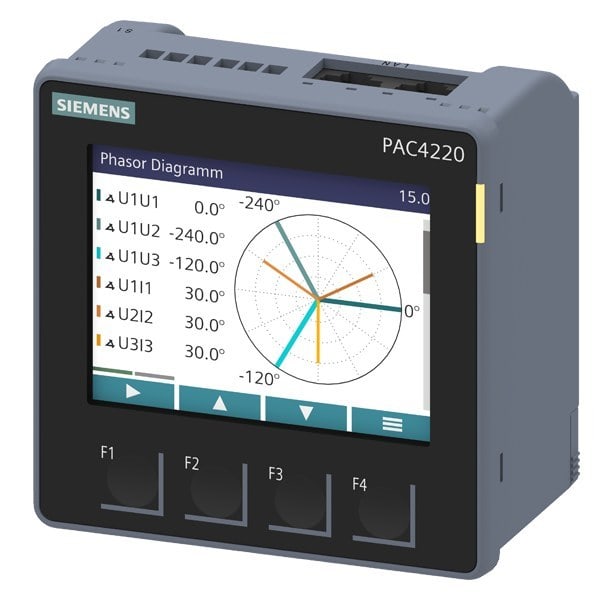 SIEMENS - SENTRON Messgerät 7KM PAC4220, Fronteinbau, 690/400 V, 5 A, 100-250 V AC/DC, ...