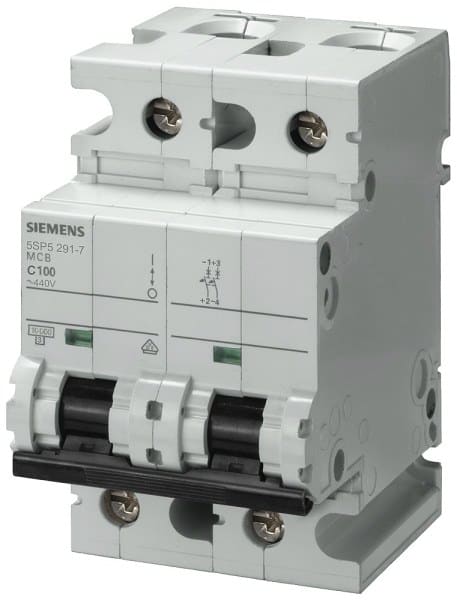 SIEMENS - Leitungsschutzschalter DC 440V 10kA, 2-polig, C, 80A