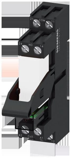 SIEMENS - Steckrelais, DC24V, 2W, LED grün, Standard-Stecksockel, Schraubanschluss
