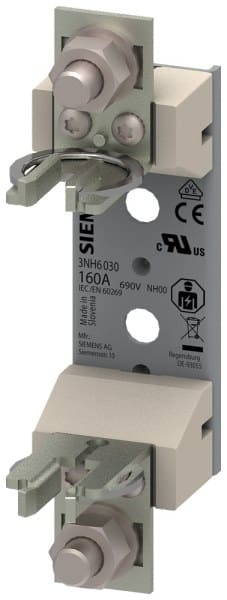 SIEMENS - NH-Sicherungsunterteil Keramik Baugröße 00 1-polig 160 A 690 V (1000 V)