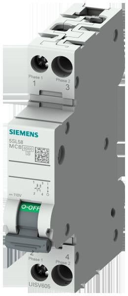 SIEMENS - Leitungsschutzschalter 6 kA DC 110 V, 2-polig, 1TE (18mm), C, 13A