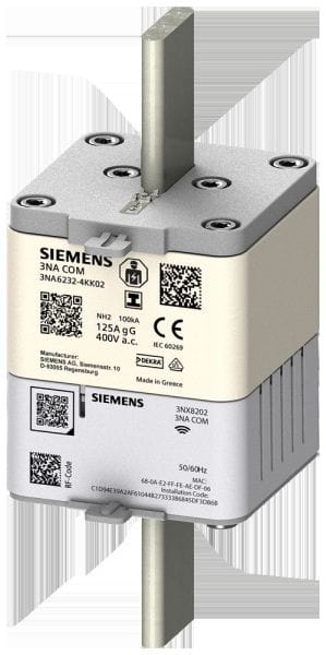 SIEMENS - NH-Sicherungseinsatz 3NA COM mit Messfunktion, 125A, mit Elektronikmodul