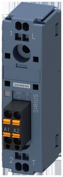 SIEMENS - Halbleiterrelais, 1-polig, 22,5 mm, 90 A, 48-460V/DC 24 V Federzuganschluss