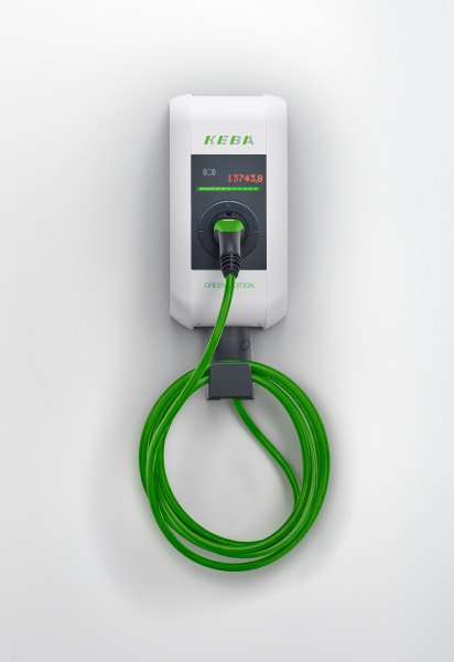 KEBA - P30c Wallbox, 22kW-3phase, cable 6m, RFID, MID - GREEN EDITION