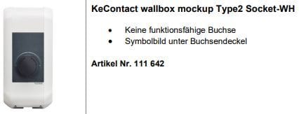 KEBA - P30 Wallbox Muster, socket, white, RAL front 9010-side 7016