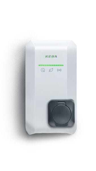 KEBA - P40 white, 11kW-3phase, socket, BLE-WLAN, RFID, MID